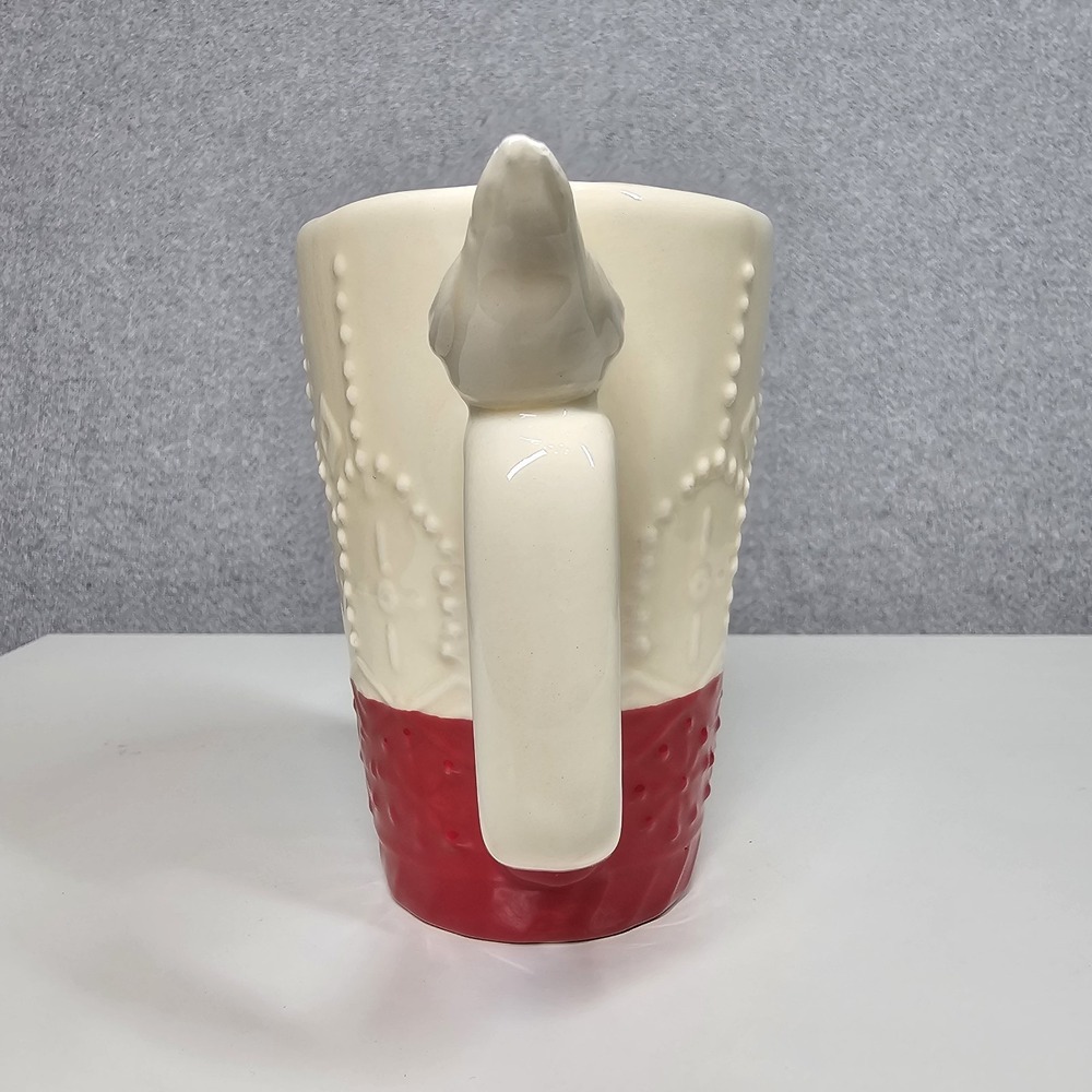 Bird on the Handle Embossed Colorblock Hand-Painted Coffee Cup Mug Whimsical - Picture 5 of 12